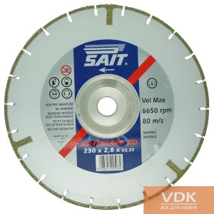  ED SAIT d230 з флянцем Алмазний відрізний диск по мармуру