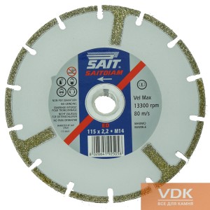  ED SAIT d115 з фланцем Алмазний відрізний диск по мармуру