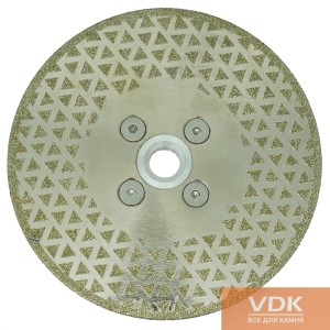 Diamond grinding and cutting disc for marble d125 flange sided