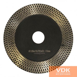 d125 Diamond grinding and cutting disc for granite, porcelain stoneware, black without flange