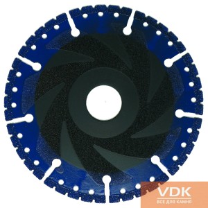 VACUUM BRAZED  BLUE Алмазний відрізний диск для мармуру, двосторонній на вакуумній пайці