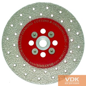  VACUUM BRAZED RED фланець Алмазний відрізний диск для мармуру, двосторонній на вакуумній пайці з фланцем