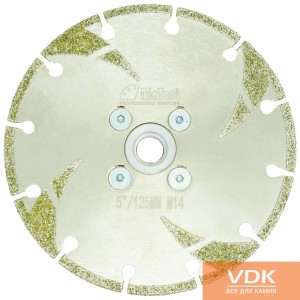  d125 завіток Алмазний шліфувально-відрізний диск для мармуру vdk