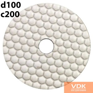 dry W d100 c200 Флекси Білі черепашки (полірувальні диски) на суху