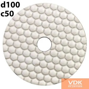 dry W d100 c50 Флекси Білі черепашки (полірувальні диски) на суху