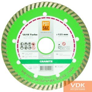 Diamond cutting disc "Turbo" d125 1A1R GRANITE