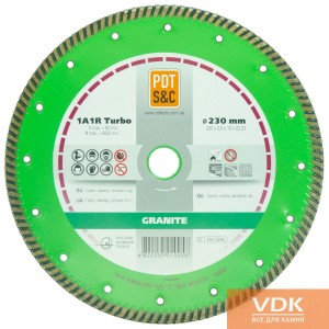d230 "Turbo" green Diamond cutting disc  1A1R GRANITE