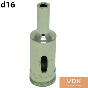 Drill for marble, glass, granite d16