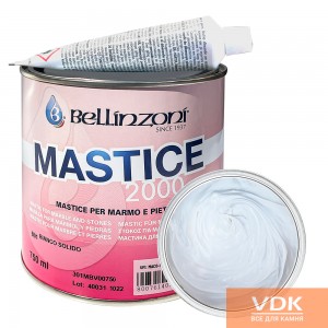 MASTICA 2000 BIANCO 750ml Bellinzoni White polyester two-component thick glue 1.25kg