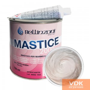 MASTICA 2000 PAGL CHIARO 750ml Bellinzoni Beige polyester two-component thick glue 1.25kg