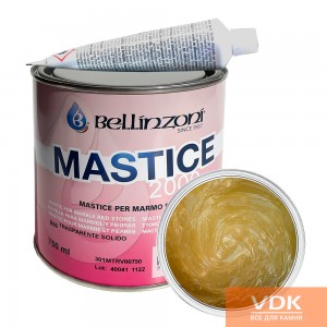 MASTICA 2000 TRANSPARENTE SOLIDO 750ml Bellinzoni TRANSPARENTE polyester two-component thick glue 1.25kg