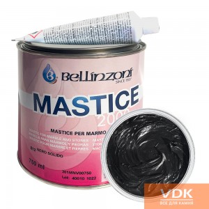 MASTICA 2000 NERO 750ml Bellinzoni BLACK polyester two-component thick glue 1.25kg