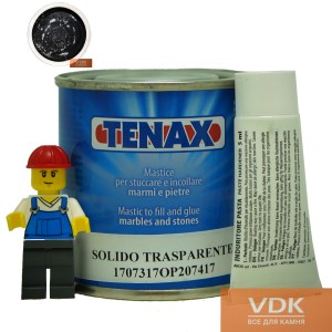 Solido Nero 0.125L Tenax Полиэфирный двух-компонентный клей (черный 0,2кг) 