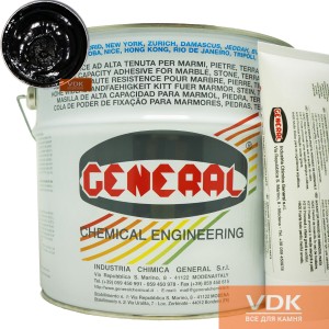 GENERAL VERTICALE vertical polyester adhesive nero 4l=6,8kg