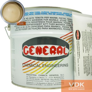 Polyester adhesive GENERAL VERTICALE paglierino Scuro 4l (dark beige 6,8kg)