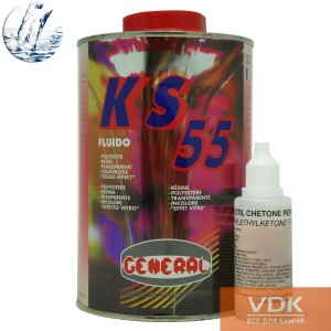 KS55 fluido 1L General Клей поліефірний рідкий прозоро-молочний