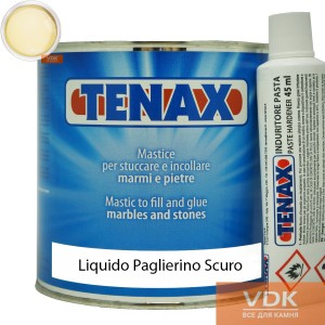 Liquido Paglerino Scuro 0.75L Tenax Полиэфирный двух-компонентный клей (темно-бежевый 1.25кг) 