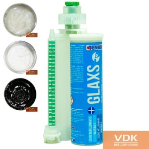 GLAXS А + В 310 ml white Tenax Frost-resistant transparent polyurethane white adhesive
