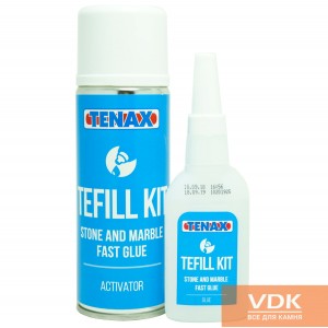 TEFILL KIT Tenax цианоакрилатовый клей с отвердителем (бесцветный 50mm + 200mm) 