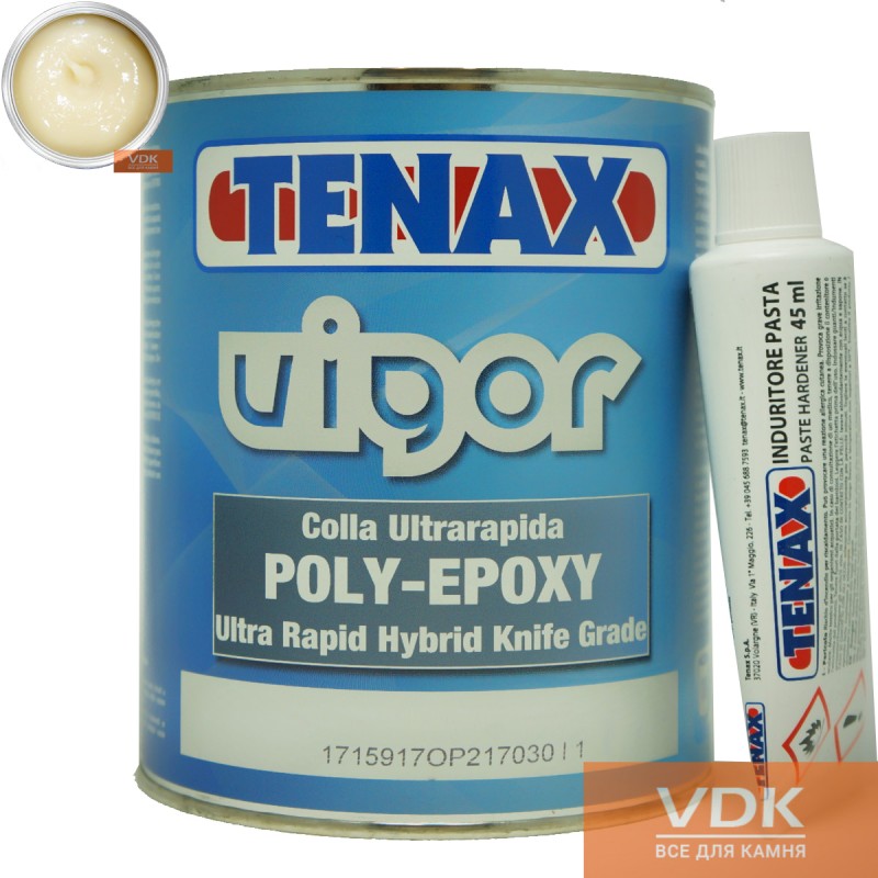  VIGOR transparente1L Tenax прозоро-молочний поліефірно-епоксидний клей для мармуру, граніту