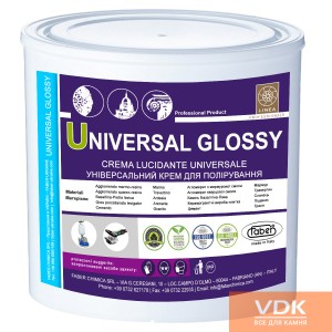 UNIVERSAL GLOSSY is a water-based cream to polish surfaces