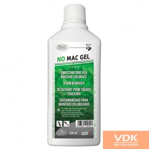 NO MAC GEL 0.5L is a water-based stain remover to be used for the extraction and removal of colored spots from all types of surfaces